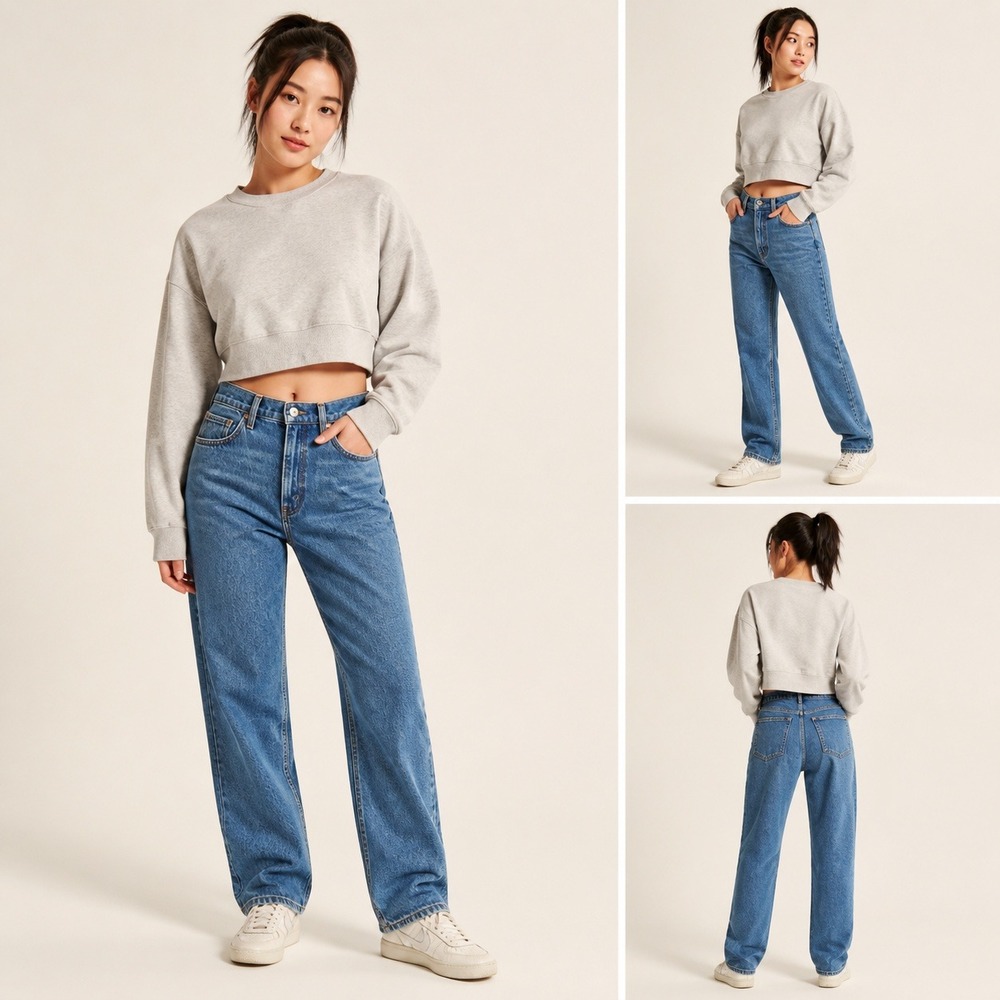 Abercrombie & Fitch 90s Straight Ultra High Rise Jeans 30/10R Blue